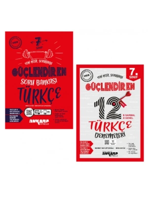 ANKARA YAYINCILIK 7. Sınıf Türkçe Güçlendiren Soru Bankası + Güçlendiren 12 Deneme