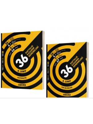 HIZ YAYINLARI 8. Sınıf Matematik + Fen Bilimleri 36 Haftalık Deneme