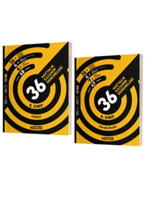 HIZ YAYINLARI 8. Sınıf Türkçe + Fen Bilimleri 36 Haftalık Deneme