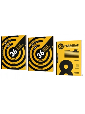 HIZ YAYINLARI 8. Sınıf Türkçe + Matematik 36 Haftalık Deneme + Paragraf Soru Bankası