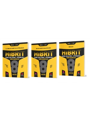 HIZ YAYINLARI 8. Sınıf İnkılap + Din + İngilizce Hibrit Soru Bankası (Konu Anlatımlı - Etkinlikli)