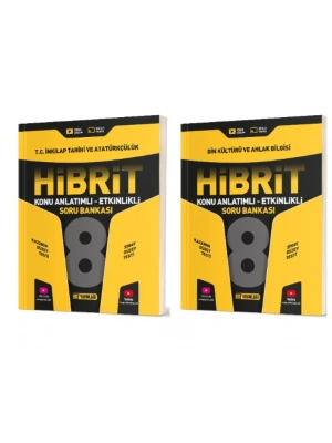 HIZ YAYINLARI 8. Sınıf İnkılap + Din Hibrit Soru Bankası (Konu Anlatımlı - Etkinlikli)
