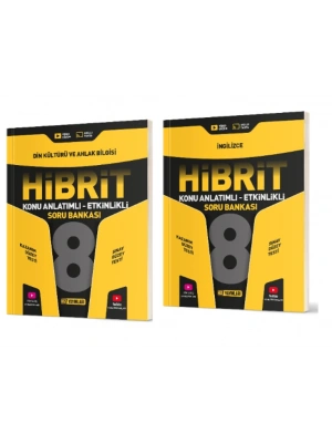 HIZ YAYINLARI 8. Sınıf Din + İngilizce Hibrit Soru Bankası (Konu Anlatımlı - Etkinlikli)