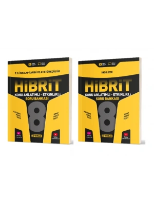 HIZ YAYINLARI 8. Sınıf İnkılap + İngilizce Hibrit Soru Bankası (Konu Anlatımlı - Etkinlikli)