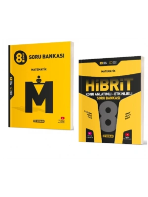 HIZ YAYINLARI 8. Sınıf Matematik Soru Bankası + Hibrit Soru Bankası (Konu Anlatımlı - Etkinlikli)