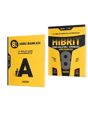 HIZ YAYINLARI 8. Sınıf İnkılap Tarihi ve Atatürkçülük Soru Bankası + Hibrit Soru Bankası (Konu Anlatımlı - Etkinlikli)