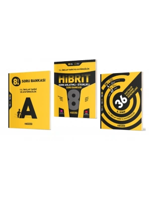 HIZ YAYINLARI 8. Sınıf İnkılap Tarihi ve Atatürkçülük Soru Bankası + Hibrit Soru Bankası (Konu Anlatımlı - Etkinlikli) + 36 Haftalık Deneme