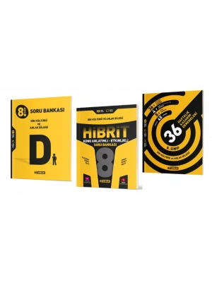 HIZ YAYINLARI 8. Sınıf Din Kültürü ve Ahlak Bilgisi Soru Bankası + Hibrit Soru Bankası (Konu Anlatımlı - Etkinlikli) + 36 Haftalık Deneme
