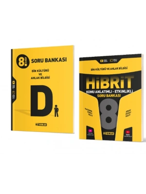 HIZ YAYINLARI 8. Sınıf Din Kültürü ve Ahlak Bilgisi Soru Bankası + Hibrit Soru Bankası (Konu Anlatımlı - Etkinlikli)