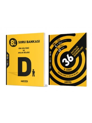 HIZ YAYINLARI 8. Sınıf Din Kültürü ve Ahlak Bilgisi Soru Bankası + 36 Haftalık Deneme