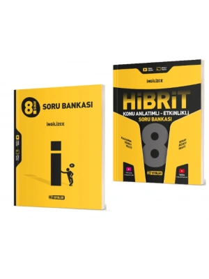 HIZ YAYINLARI 8. Sınıf İngilizce Soru Bankası + Hibrit Soru Bankası (Konu Anlatımlı - Etkinlikli)