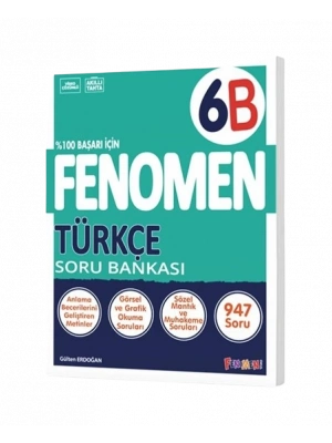 FENOMEN YAYINLARI 6 Türkçe B Soru Bankası