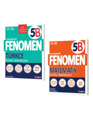 FENOMEN YAYINLARI 5 Türkçe B + Matematik B Soru Bankası