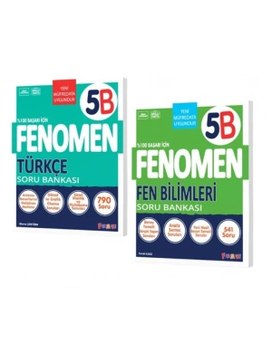 FENOMEN YAYINLARI 5 Türkçe B Soru Bankası + Fen Bilimleri B Soru Bankası