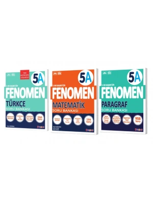 FENOMEN YAYINLARI 5 Türkçe A + Matematik A + PARAGRAF A Soru Bankası