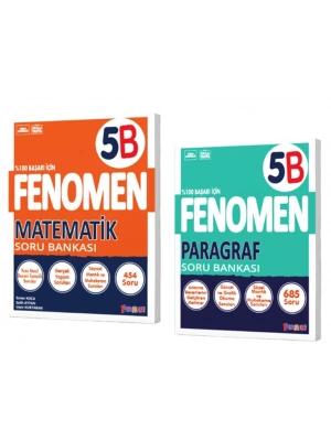 FENOMEN YAYINLARI 5 Matematik B + PARAGRAF B Soru Bankası