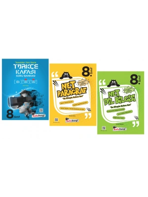 KAFA DENGİ YAYINLARI 8. Sınıf Türkçe Kafası + Net Paragraf + Net Dilbilgisi Soru Bankası