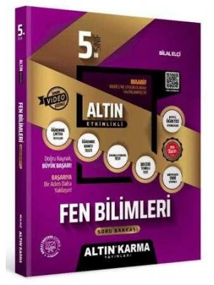 Altın Karma Yayınları 5. Sınıf Fen Bilimleri Altın Etkinlikli Kazanım Soru Bankası