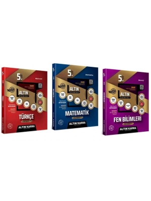 Altın Karma Yayınları 5. Sınıf Türkçe + Matematik + Fen Bilimleri Altın Etkinlikli Kazanım Soru Bankası