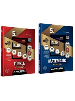 Altın Karma Yayınları 5. Sınıf Türkçe + Matematik Altın Etkinlikli Kazanım Soru Bankası