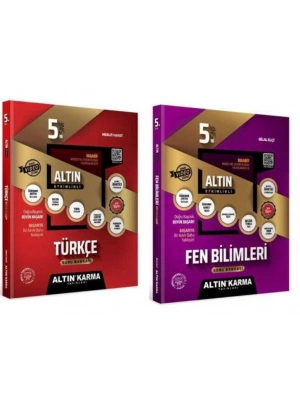 Altın Karma Yayınları 5. Sınıf Türkçe + Fen Bilimleri Altın Etkinlikli Kazanım Soru Bankası