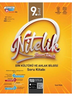 NİTELİK YAYINLARI 9. SINIF DİN KÜLTÜRÜ VE AHLAK BİLGİSİ SORU KİTABI BECERİ TEMELLİ