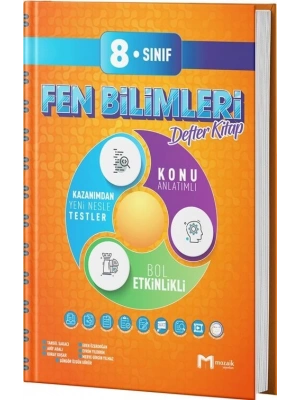 MOZAİK YAYINLARI 8. Sınıf Fen Bilimleri İntro Defter Kitap