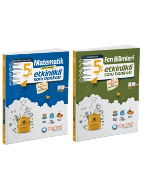 ÇANTA YAYINLARI 5. Sınıf Matematik + Fen Bilimleri Etkinlikli Kazanım Sıralı Soru Bankası