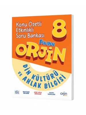 FENOMEN YAYINLARI Orjin 8 Din Kültürü Ve Ahlak Bilgisi Konu Özetli Etkinlikli Soru Bankası