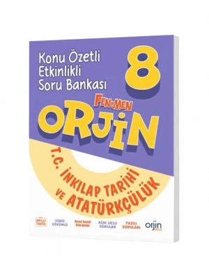 FENOMEN YAYINLARI Orjin 8 T.C. İnkılap Tarihi Ve Atatürkçülük Konu Özetli Etkinlikli Soru Bankası
