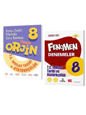 FENOMEN YAYINLAR Orjin 8 T.C. İnkılap Tarihi Ve Atatürkçülük Konu Özetli Etkinlikli Soru Bankası + Denemeler