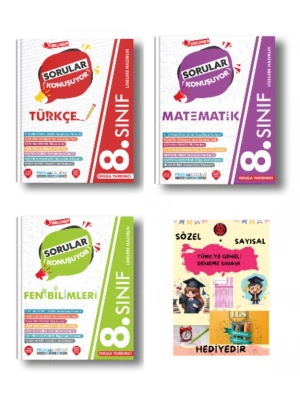 PRUVA AKADEMİ 8. SINIF SORULAR KONUŞUYOR TÜRKÇE + MATEMATİK + FEN BİLİMLERİ SORU BANKASI + HEDİYELİDİR