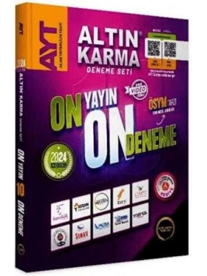 Altın Karma Yayınları 2024 AYT 10 Farklı Yayın 10 Farklı Deneme Seti