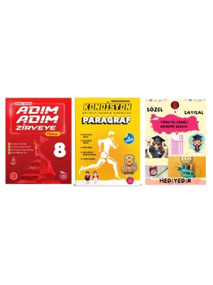 NEWTON YAYINLARI 8.SINIF ADIM ADIM TÜRKÇE SORU BANKASI + KONDİSYON PARAGRAF DENEMESİ + HEDİYELİDİR.