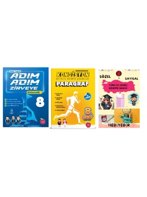 NEWTON YAYINLARI 8.SINIF ADIM ADIM MATEMATİK SORU BANKASI + KONDİSYON PARAGRAF DENEMESİ + HEDİYELİDİR.