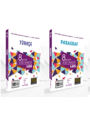 KARE KÖK YAYINLARI LGS 8.SINIF TÜRKÇE SORU BANKASI + PARAGRAF SORU BANKASI