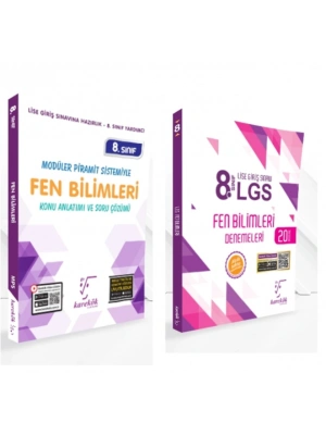 KARE KÖK YAYINLARI LGS 8.SINIF FEN BİLİMLERİ MPS KONU ANLATIM + FEN BİLİMLERİ 20Lİ DENEME