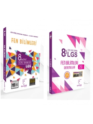 KARE KÖK YAYINLARI LGS 8.SINIF FEN BİLİMLERİ SORU BANKASI + FEN BİLİMLERİ 20Lİ DENEME