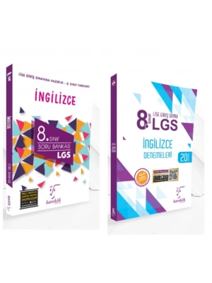 KARE KÖK YAYINLARI LGS 8.SINIF İNGİLİZCE SORU BANKASI + İNGİLİZCE 20Lİ DENEME