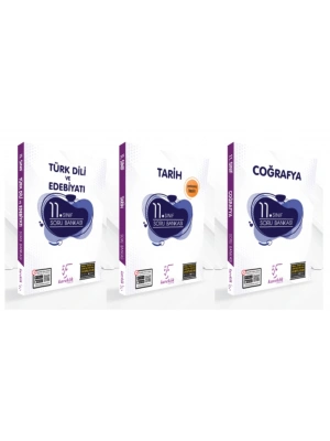 KARE KÖK YAYINLARI 11.SINIF TÜRKDİLİ VE EDEBİYATI-TARİH-COĞRAFYA SORU BANKASI