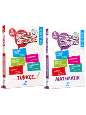 PRUVA AKADEMİ YAYINLARI 5.SINIF SORULAR KONUŞUYOR TÜRKÇE-MATEMATİK SORU BANKASI