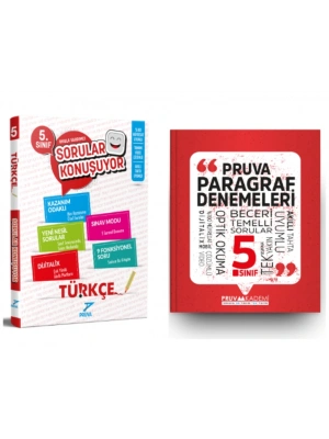 PRUVA AKADEMİ YAYINLARI 5.SINIF TÜRKÇE SORULAR KONUŞUYOR+PARAGRAF DENEME