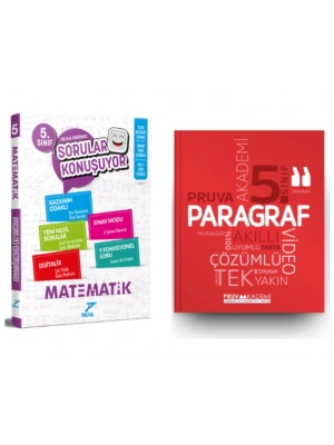 PRUVA AKADEMİ YAYINLARI 5.SINIF+MATEMATİK SORULAR KONUŞUYOR+PARAGRAF SORU BANKASI