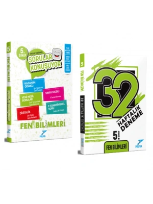 PRUVA AKADEMİ YAYINLARI 5.SINIF+FEN BİLİMLERİ SORULAR KONUŞUYOR+32 HAFTA FEN BİLİMLERİ DENEME