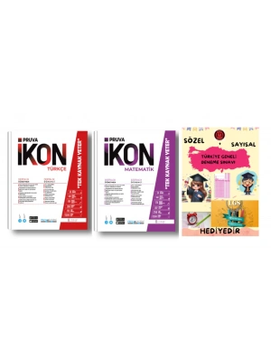 PRUVA AKADEMİ YAYINLARI 8.SINIF İKON ETKİNLİKLİ SORU BANKASI TÜRKÇE + MATEMATİK +HEDİYELİ