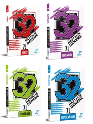 PRUVA AKADEMİ YAYINLARI 7.SINIF 32 HAFTA TÜRKÇE+MATEMATİK+FEN BİLİMLERİ+SOSYAL BİLGİLER DENEME