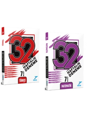 PRUVA AKADEMİ YAYINLARI 7.SINIF 32 HAFTA TÜRKÇE+MATEMATİK DENEME