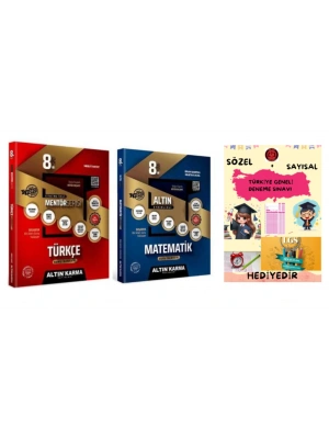 ALTIN KARMA YAYINLARI 8.SINIF TÜRKÇE + MATEMATİK ETKİNLİKLİ SORU BANKASI + HEDİYE
