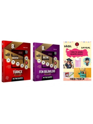 ALTIN KARMA YAYINLARI 8.SINIF TÜRKÇE + FEN BİLİMLERİ ETKİNLİKLİ SORU BANKASI + HEDİYE
