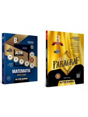 ALTIN KARMA YAYINLARI 8.SINIF MATEMATİK ETKİNLİKLİ SORU BANKASI + PARAGRAF SORU BANKASI